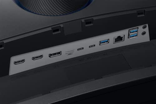 SAMSUNG 49" S95UA Super Ultrawide Dual QHD Monitor, 4ms, QLED, HDR400, USB-C, USB Hub, 120Hz, Height Adjustable Stand, LS49A950UINXZA, 2022, Charcoal Black