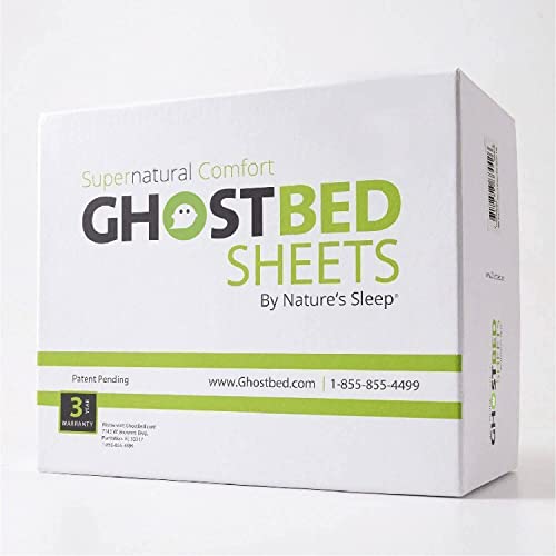 GhostBed Split King Cooling Supima Cotton and Tencel Luxury Sheet Set - Wrinkle Resistant with Deep Pockets, 7 Piece, Gray