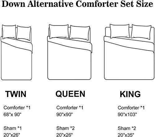 Shatex Comforters Queen Size 3 Piece All Season Bedding Warm Queen Comforter Set - Ultra Soft Polyester Bohemia Western Pattern - Boho Queen Comforter with 2 Pillow Shams