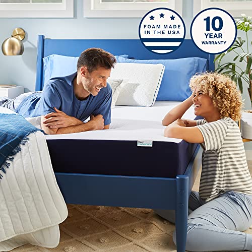 Sleep Innovations Marley 10 Inch Cooling Gel Memory Foam Mattress with Airflow Channel Foam for Breathability, Twin Size, Bed in a Box, Medium Firm Support