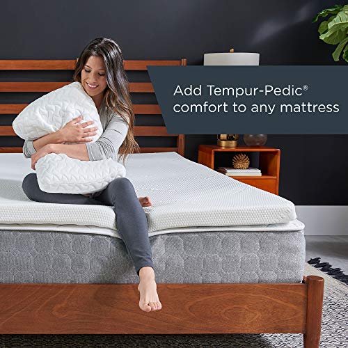 Tempur-Pedic TEMPUR-Supreme 3-Inch Medium Firm Queen Mattress Topper and TEMPUR-Cloud Pillow Set