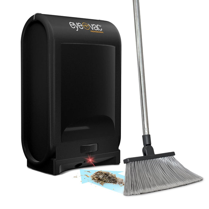 EyeVac Pro Touchless Vacuum Automatic Dustpan - Ultra Fast & Powerful - Great for Sweeping Salon Pet Hair Food Dirt Kitchen, Corded Canister Vacuum, Bagless, Automatic Sensors, 1400 Watt (Black)