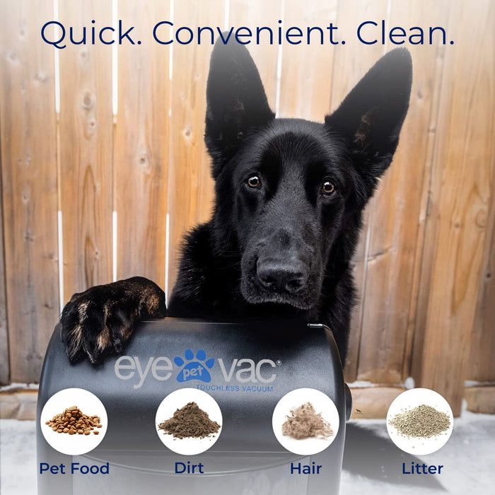EyeVac Touchless Automatic Pet Vacuum - Powerful 1400W Bagless Canister for Pet Hair and Dirt