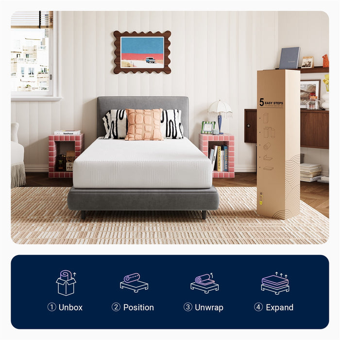 Avenco Victoria 6" Medium Gel Memory Foam Cooling Motion Isolation Mat