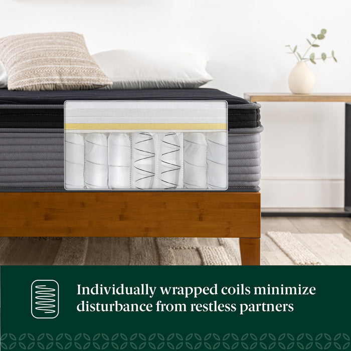 Zinus Tranquility 12" Medium Hybrid Mattress, Queen