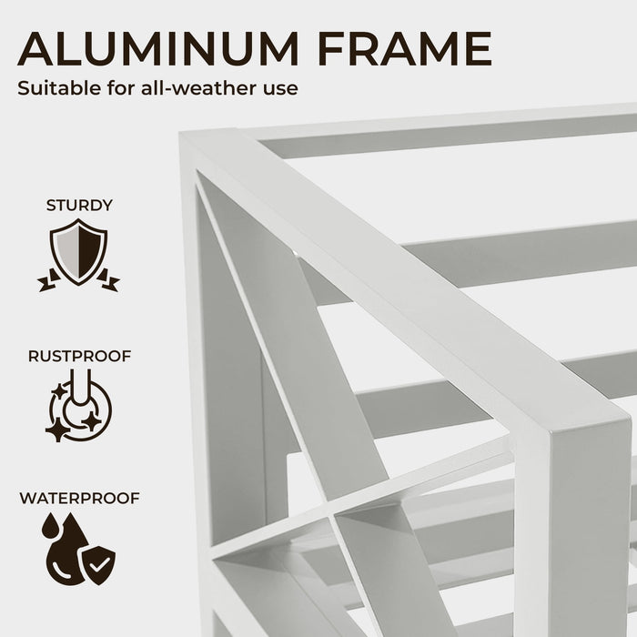 MAISON HUIS Outdoor Aluminum Patio Furniture Set, 5 Piece All-Weather