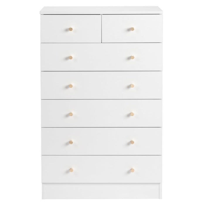UBesGoo 7 Drawer Wood Dresser for Bedroom, Chest of Drawers, Storage O