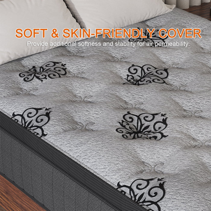 Viscountess King Mattress 10inch Hybrid Mattress in a Box with Gel Mem