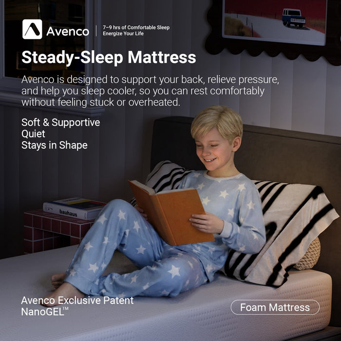 Avenco Victoria 6" Medium Gel Memory Foam Cooling Motion Isolation Mat