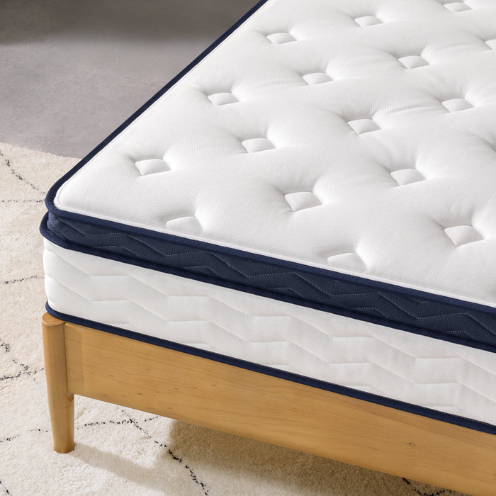 Zinus 10" Pocket Coil Euro Top Hybrid Mattress, Full