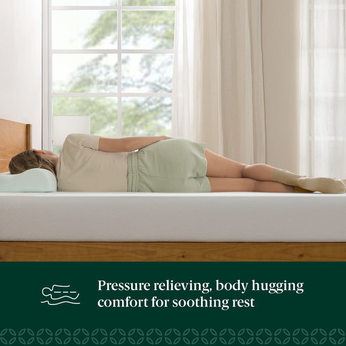 Zinus 8" Twin Green Tea Waterfall Memory Foam Mattress in a Box