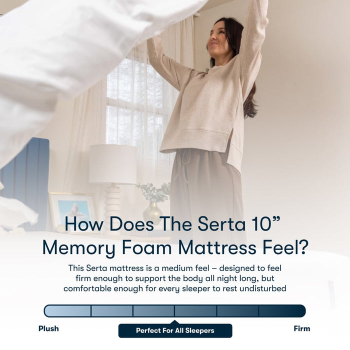 Serta 10 inch, Twin XL Mattress, Medium Mattress, Gel Memory Foam Matt
