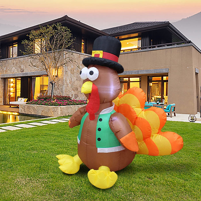 Thanksgiving Inflatable Turkey, Happiwiz 4ft Height Outdoor Thanksgivi