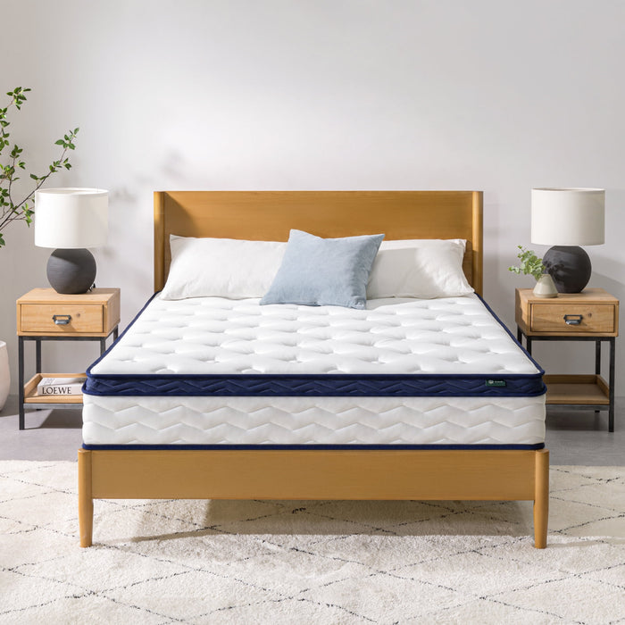 Zinus 10" Pocket Coil Euro Top Hybrid Mattress, Full