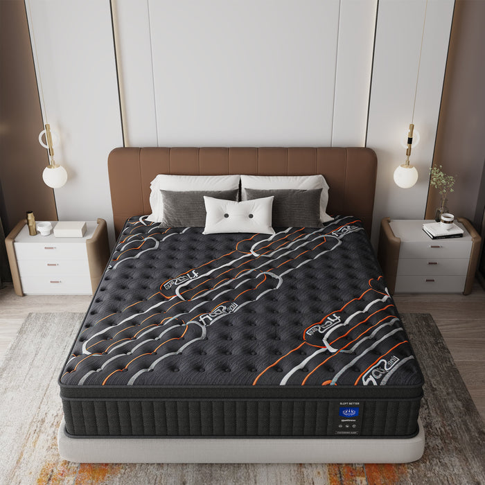 MRH Full 12 inch Euro Top Hybrid Mattress in a Box – Memory Foam & I