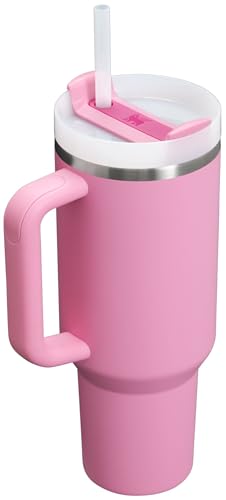 Stanley Quencher H2.0 FlowState Stainless Steel Vacuum Insulated Tumbler with Lid and Straw for Water, Iced Tea or Coffee, Smoothie and More, Peony, 40oz