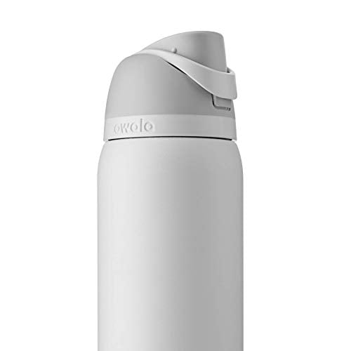 Owala FreeSip Insulated Stainless Steel Water Bottle with Straw for Sports, Travel, and School BPA-Free Sports Water Bottle, 32 oz, Shy Marshmallow