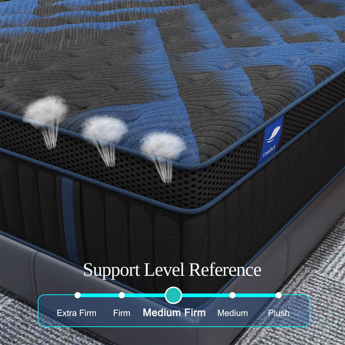 COLETEX Queen Mattress 14inch Gel Memory Foam Mattress in a box Hybrid