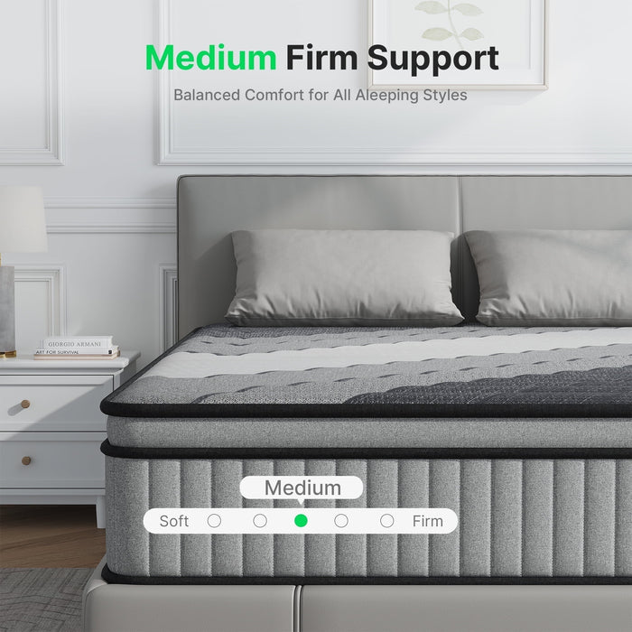 BEHOST 12 Inch Queen Memory Foam Mattress, Cooling Gel Infused Bed in