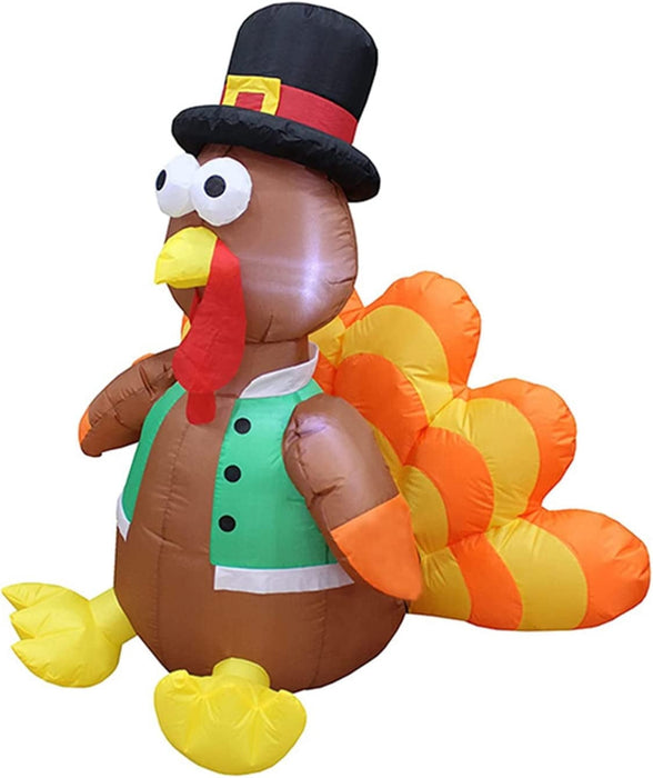 Thanksgiving Inflatable Turkey, Happiwiz 4ft Height Outdoor Thanksgivi