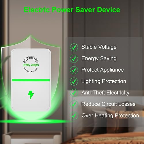 Stopwatt Energy Saving Device, 6PCS Stopwatt Energy Saver, Household Energy Savers Plug in, Stabilize Voltage and Protect Circuit, U.S. Plug