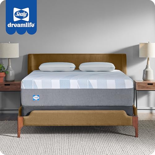 Sealy Dreamlife 14” Foam Mattress-in-a-Box, King, SealyComfort Gel Memory Foam, SealySupport Transition Foam, Machine Washable Cover