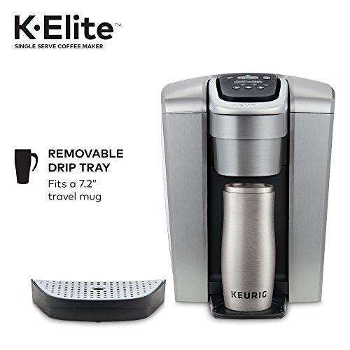 Keurig K-Elite Single-Serve K-Cup Pod Coffee Maker, Brushed Silver