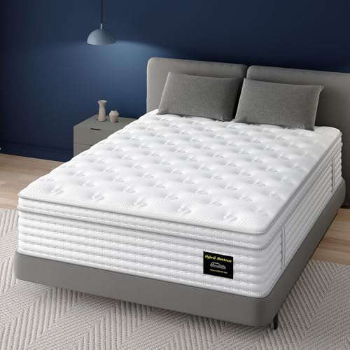 BedStory King Mattress - 14 Inch Hybrid Mattress in a Box - Individual Pocket Springs and Memory Foam for Pressure Relief and Motion Isolation - Medium Feel Mattress King, CertiPUR-US