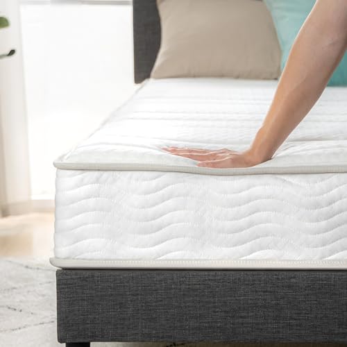 Zinus 8 Inch Foam and Spring Hybrid Mattress [New Version], Fiberglass Free, Medium Firmness, Durable Support, Certified Safe Foams & Fabric, Bed-in-A-Box, King