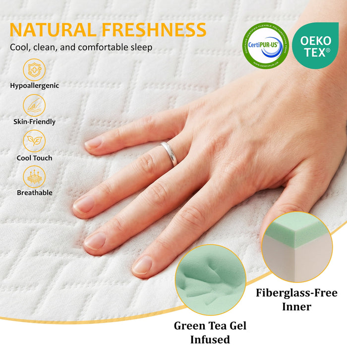 Mattress Queen 10 inches, Memory Foam Mattress Bed in a Box Medium Fir