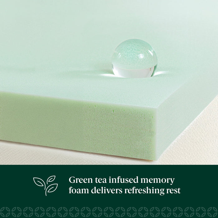 Zinus 10" Queen Green Tea Waterfall Memory Foam Mattress in a Box