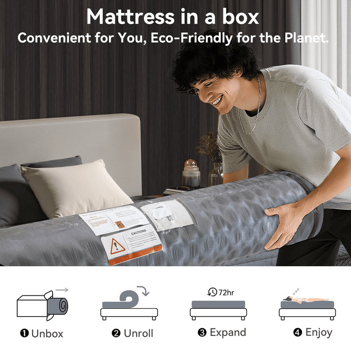 POSMOND Queen Mattress 10 inch Hybrid Mattress in a Box with Pocket Sp