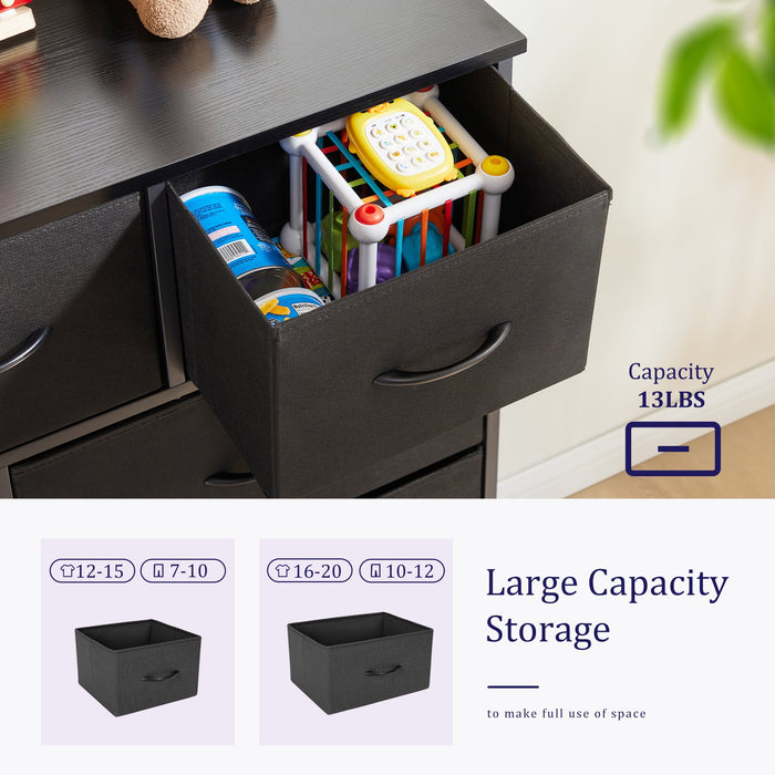 EDX 9 Drawer Dresser, Wide Chest of Drawers Nightstand Storage Tower S