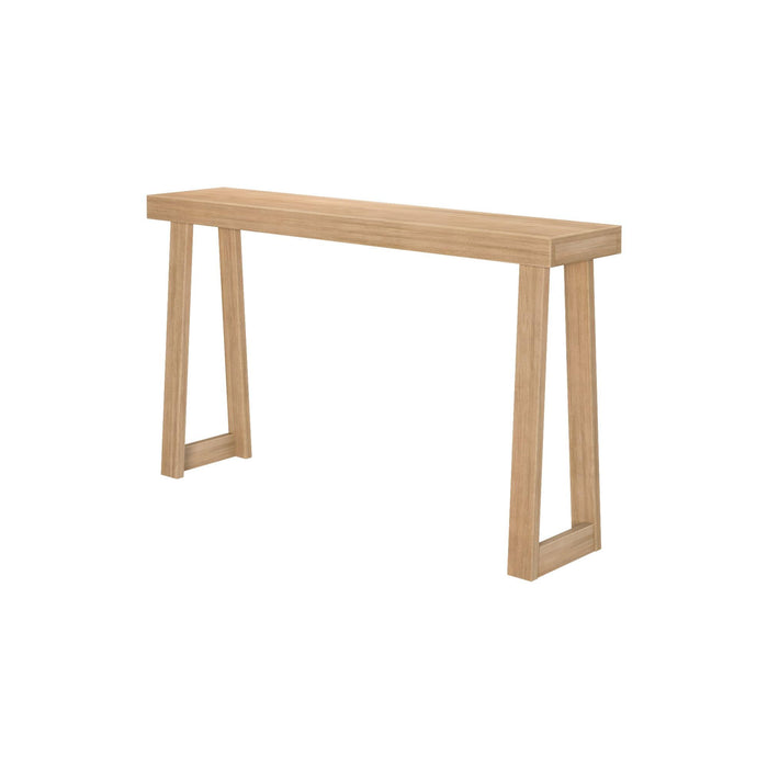 Plank+Beam Solid Wood Console Table, 56 Inch, Sofa Table, Narrow Entryway Table for Hallway, Behind The Couch, Living Room, Foyer, Easy Assembly, Blonde