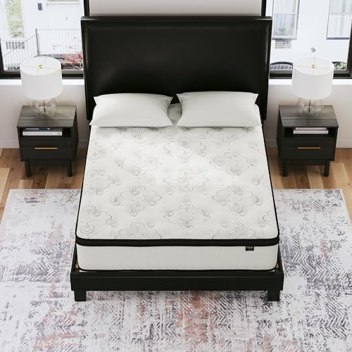 Signature Design by Ashley King Size Chime 12 Inch Medium Firm Hybrid Mattress with Cooling Gel Memory Foam