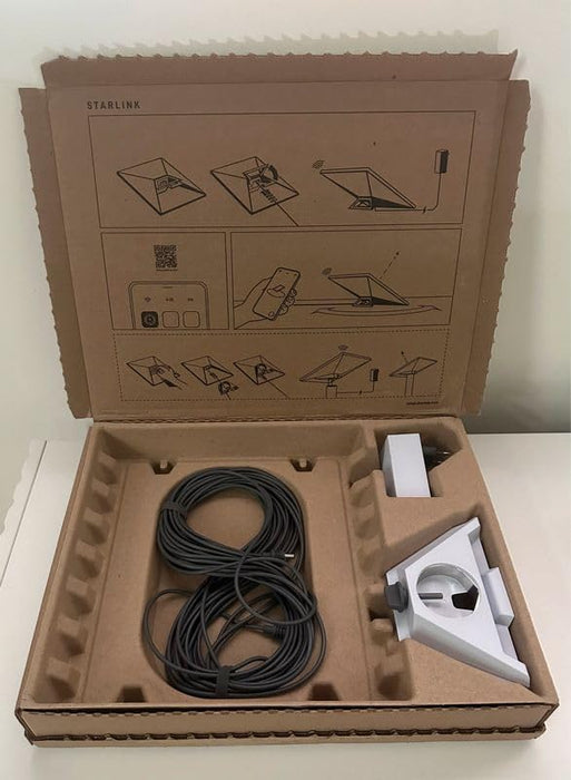 STARLINK Mini Kit – Compact Dual-Band AC Wi-Fi Router and Satellite Dish System – High-Speed Portable Internet for Remote and Mobile Use – White