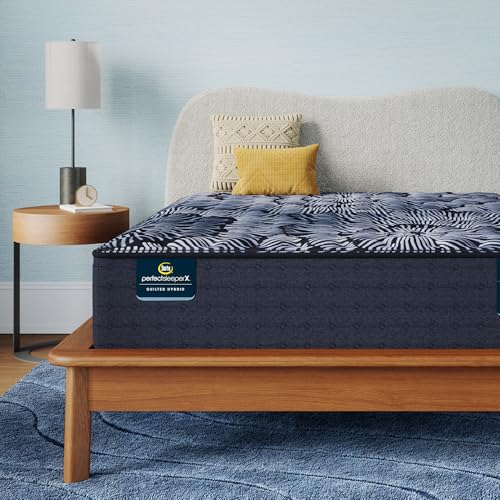 Serta Perfect Sleeper X - Knox 13.5" Firm Queen Quilted Hybrid Mattress - 5 Support Zones and Cooling Tech for a Restorative Sleep - 100 Night Trial, CertiPUR-US Certified