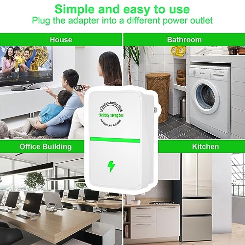 Stopwatt Energy Saving Device, 6PCS Stopwatt Energy Saver, Household Energy Savers Plug in, Stabilize Voltage and Protect Circuit, U.S. Plug