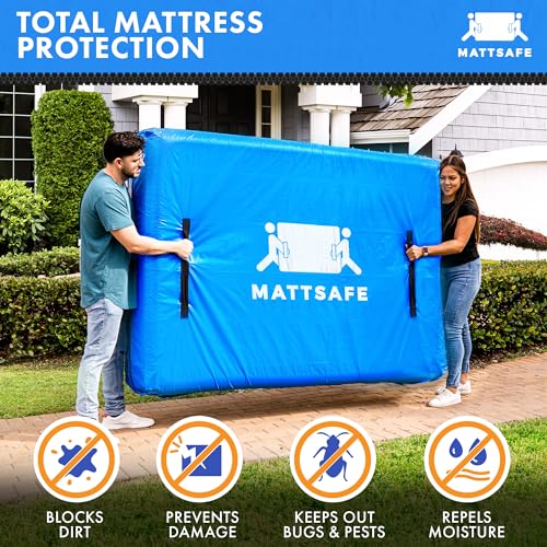 Nordic Elk Mattress Bags for Moving & Storage (King Size) - Mattress Cover for Moving - Heavy Duty, 8 Handles and Strong Zipper Closure - Mattress Storage Bag - Moving Supplies & Moving Bags
