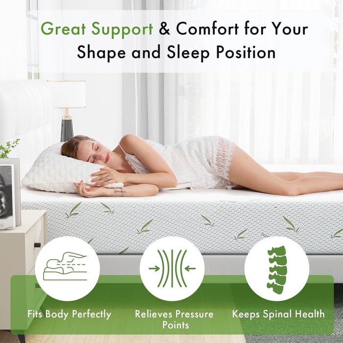 8" Twin Mattress Bed in a Box, Cooling Memory Foam Mattress for Pressu