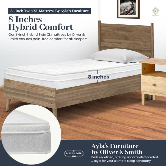OLIVER & SMITH SINCE 1921 Twin Size 12 Inch Comfort Foam & Spring Hybr