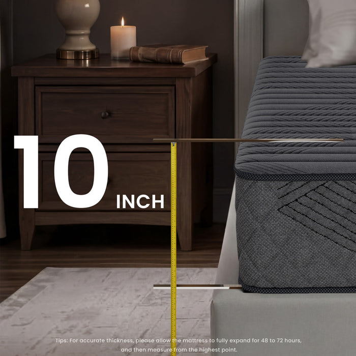 POSMOND Queen Mattress 10 inch Hybrid Mattress in a Box with Pocket Sp