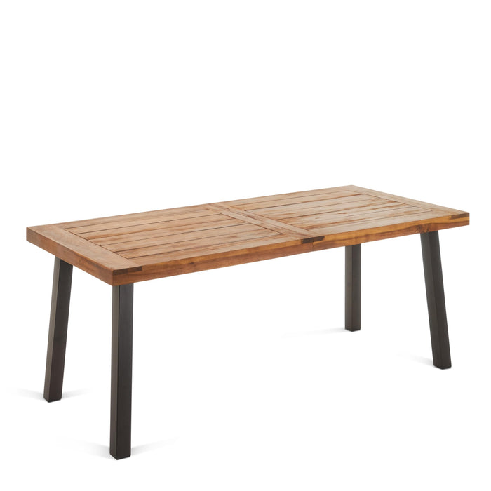 Christopher Knight Home 298192 Spanish Bay Acacia Wood Outdoor Dining Table | Perfect for Patio | with Teak Finis, Brown
