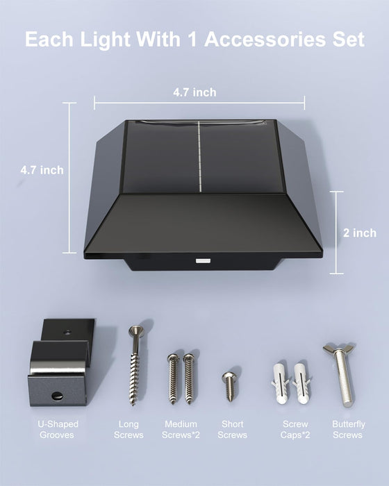 GVSHINE Solar Powered Gutter Lights Outdoor Waterproof 12 LED Clip On Gutters Light for Rainspout, Fence, Rail, Wall, Deck, Garden, Yard, Walkway, House Patio, Pool (Cool White, 8 Pack)