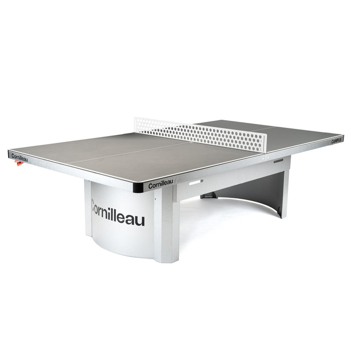 Cornilleau - Outdoor 510 Fixed Campus Ping-Pong Table for Communities and Schools (Camping, Parks, etc) - Competition Bounce (Blue or Grey 7mm) - FFTT Leisure and School Approval (Grey)