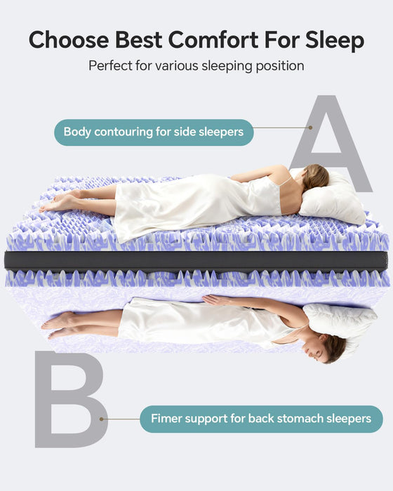 Dorm Room Essentials Dual Layer 4 Inch Memory Foam Mattress Topper Twin XL