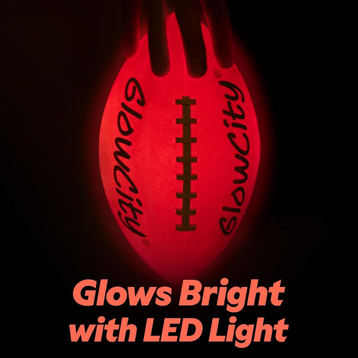 GlowCity Glow in The Dark Football - Size 3 Light Up LED Ball for Kids Ages 8-12 - Cool Sports Gift for Night Outdoor Games - Birthday Gifts Ideas for Kids & Teen Boys Ages 6 7 8 9 10 11 12 Toys Stuff