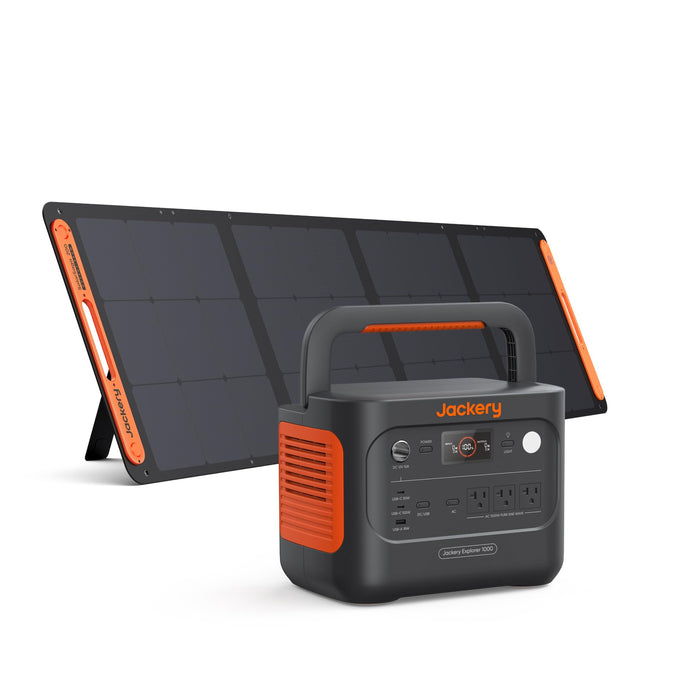 Jackery Solar Generator 1000 v2 with 200W Solar Panel,1070Wh Portable Power Station LiFePO4 Battery,1500W AC/100W USB-C Output, 1Hr Fast Charge for Outdoor,Off-Grid Living,RV,Emergency