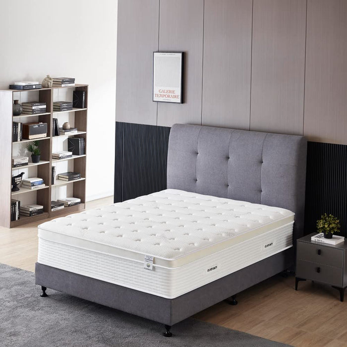 Queen Size Mattress - 14 Inch Cool Memory Foam & Spring Hybrid Mattress with Breathable Cover - Comfort Plush Euro Pillow Top - Rolled in a Box - Oliver & Smith