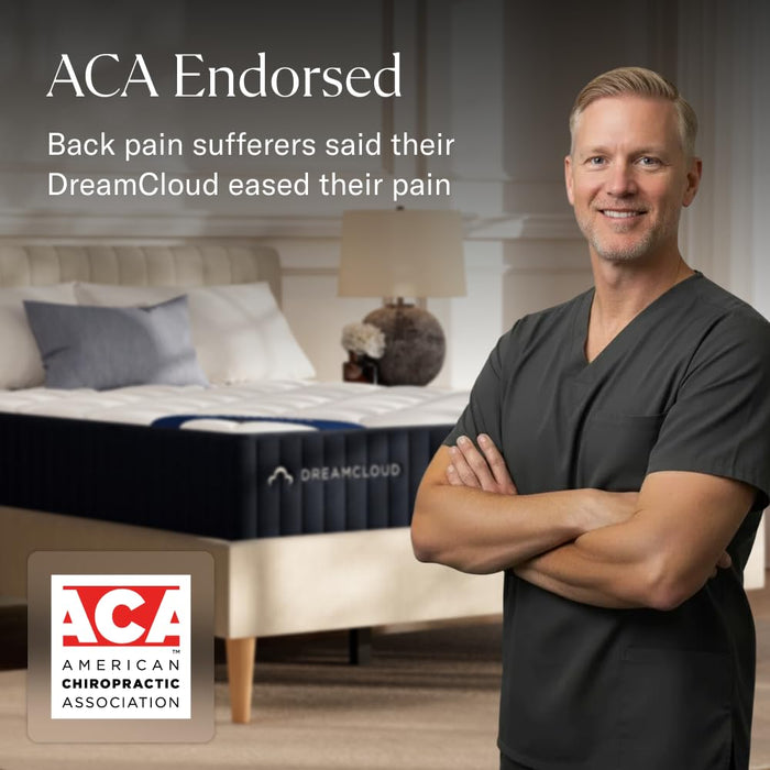 DreamCloud Classic 12" King Mattress - Luxury Hybrid Gel Memory Foam - 365 Night Trial - Back Pain Relief - Fiberglass Free - Forever Warranty - Mattress in a Box - CertiPUR-US Certified